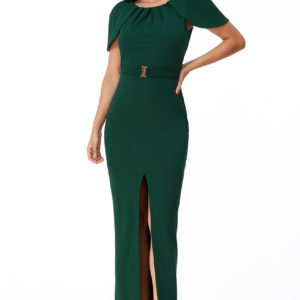 Green slim fit dress designed in UK